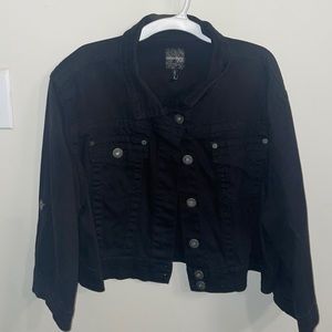 Black jean crop jacket